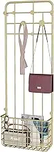 Coat Rack Wall Mount Coat Rack Wall Mount Clothes Rack with bottom storage shelf, Wall Mounted Garment Rack, Heavy Duty Iron Garment Bar, Clothes Hanging Rod Bar Wall Coat Hooks(Large)