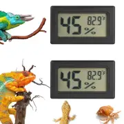 2pcs Digital Reptile Thermometer Hygrometer for Terrarium Tank Cage