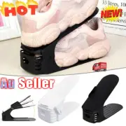 Shoe Rack Display Case Adjustable Slots Organizer Storage Holder TO