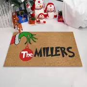 Christmas Grinch Hand Welcome Doormat Floor Mat Rug Christmas Home Decoration