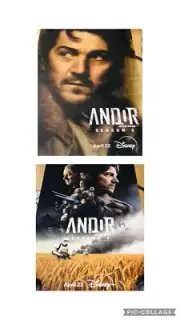 ANDOR SEASON 2 Original Double Sided 27x40 Movie Promo Poster STAR WARS Set of 2