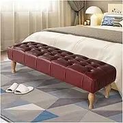 Bed End Bench Upholstered Bench,Bedroom Bench for End of Bed,Piano Bench Dining Bench Entryway Shoe Bench with Button Tufted Padded Seat for Living Room, Vanity Bench Foot-Stool with Wood Legs Bedroom