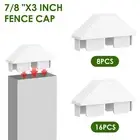 8/16X Vinyl Picket Fence Cap White Vinyl Fence Post Cap Outdoor Fence Stake .t