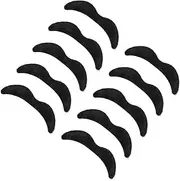 Halloween Beards Set 10pcs Self-Adhesive Fake Mustaches Party Props for Adults Children Black