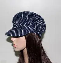 在飛比找Yahoo!奇摩拍賣優惠-好再來外貿館 女童帽LIMITED TOO湛藍白色圓點貝雷帽