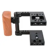 CAMVATE Wood Grip Baseplate BMPCC Cage Kit For BlackMagic Pocket Cinema Camera