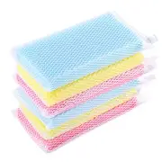 (6 Pack) Non-Scratch Gentle Mesh Net (Extra Thick) Dishwashing Sponge, Quick ...