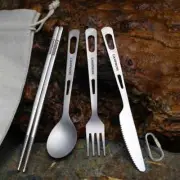 Titanium Tableware Ultralight Knife Fork Spoon Cutlery Camping Equipment New