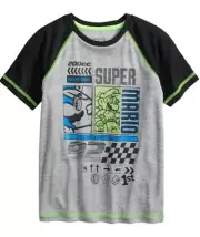 Super MARIO Shirt Boys 7 NeW Super MARIO T-Shirt Raglan Sleeves NWT Mario Kart