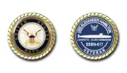 U.S. Navy USS Alexander Hamilton SSBN-617 Silhouette Veteran Challenge Coin