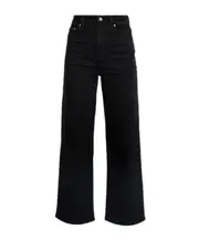 Ganni Andi Logo Patch Denim Jeans 27/32, US 26X32 Black