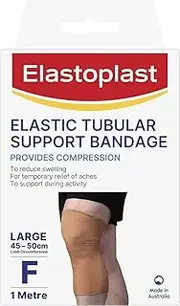 Elastoplast Elastic Tubular Support Bandage Size Large F (1 Pack) | 1m Length | 45-50cm Circumference | Suitable for Knees & Thighs | Compression Tube Bandage | Supportive Sleeve | Reduces Swelling