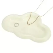 Ceramic Jewelry Tray, Cloud Vanity Tray for Women Earrings Necklace, Yellow