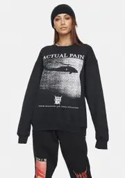 [ALIEN BODY] Mystery Helicopter Graphic Sweatshirt