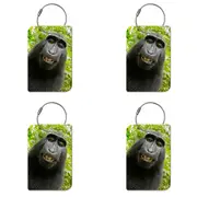 4PK Retreev Monkey Travel Bag Smart Tag Luggage Suitcase Name Card w/ QR