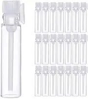 WRITWAA 100Pcs Portable Glass Sample Bottles Essential Oil Vials for Travel Corrosion Resistant Aromatherapy Containers Lightweight and Non Slip Design for Perfumes
