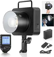 NEEWER Q4 400Ws Studio Flash Outdoor Strobe 2.4G TTL & QPRO-N Trigger Compatible with Nikon, 1/8000 HSS/30W Modeling Lamp/400 Full Power/0.01-1.2s Recycle/21.6V 2800mAh Battery for Wedding Photography
