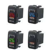DC 12-24V Fast Charging Car Charger Socket Dual USB QC3.0 Adapter For Toyota F
