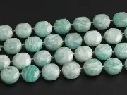 Natural Blue Green Amazonite Beads AA Flat Round 8MM 10MM Button Loose Beads