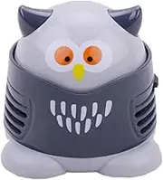Portable Cartoon Mini Owl Table Dust Vacuum Cleaner Table Cleaning Assistance Keyboard Cleaning Dust Sweeper for Home Office by VESIPA
