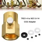 Refill Adaptor with Bleed Valve CO2 Adapter TR21-4 to W21.8-14 For Sodastream