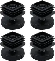 Antrader Home Office Table Desk Adjustable Leveling Foot,Plastic Metal Square