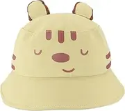 [KOMBIUDA] 1pc Cartoon Bucket Hat for Boy Girl Lovely Cat Shaped Design Windproof Breathable for All Seasons Convenient Storage Easy to Match with Casual Wear Green