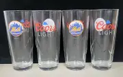 Coors Light Mets Glasses, Set of 4