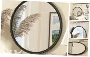 Mirror 18 inch Black Mirror Circle Mirror 18"L x 18"W Matte Black Round