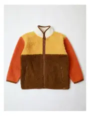 [Milkshake] Teddy Fleece Jacket in Colourblock Mustard