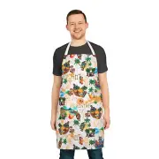 Tiki Apron, Hawaiian Tiki Style Apron Chef Apron Gift for Cooks Tiki Lover Apron