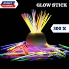 300x Glow Sticks Bracelets Color Mixed Light Party Glowsticks glow in the dark
