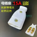 15A 台灣插頭美規插頭 公插頭母插座交流AC公插頭母插頭 110V_250V DIY修理 2P