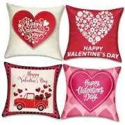 Valentines Day Decor Pillow Covers 18x18 Inch Set of 4, Valentine Pillow