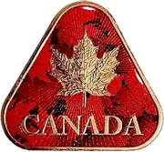 Katy Craig 1oz Canada Maple Leaf Triangle Colour .999 Fine Copper Round