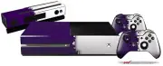 Ripped Colors Purple White Skin Set fits XBOX One Console Controllers