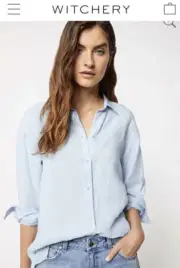 Witchery Organic Linen button up shirt Size small