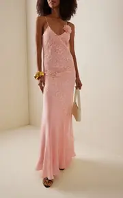 [Rodarte] Georgette-Detailed Lace Slip Gown