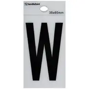 Sandleford W Self-adhesive Letter White 60 x 35mm