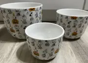 Peanuts Halloween Charlie Brown Lucy Linus Sally Snoopy 2022 3 pc. Bowl Set NEW