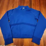Pink Active Womens Size XL 1/4 Zip Fitted Cropped Long Sleeve Blue Top