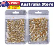 Gold Resin Rhinestones Non Hotfix Glitter for Nails Art DIY Design Decorations