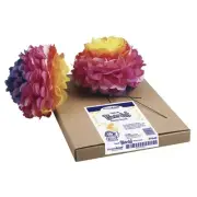 Kolorfast Pre-Cut Tissue Flower Kit with Instructions, 10 in, Assorted Color, Pa