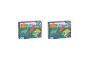 2x 42pc Mudpuppy Kids Children Jigsaw Puzzle Toy 38x38cm Fuzzy Dinosaurs 3+