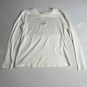 Walking on Sunshine Kids Shirt S White Long Sleeve Pullover Shirt Girls