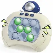 Quick Push Pop Game It Fidget Toys Pro for Kids Adults,Puzzle Game Console Machine,Squeeze Poppet Sensory Push Bubble Stress Toy,Relief Party Favors,Birthday Gifts for Boys and Girls,Blue