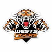Wests Tigers NRL Logo Sticker Car School Books
