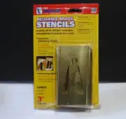 CH Hanson 3 In. Letter Stencil Set (33 Piece) Brass Interlocking