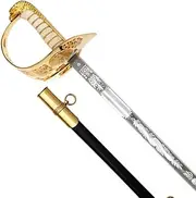 [Windlass] Mens Air Force Sword with Below Air Rank Scabbard - Stainless Steel (Kings Cypher)
