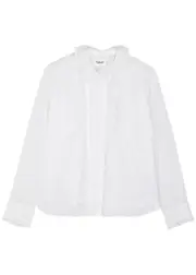 Isabel Marant Pamias Ruffled Cotton Blouse - White - 38 38